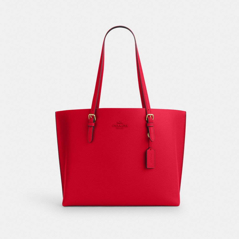 Mollie Tote Bag - CV968 - Gold/Bold Red
