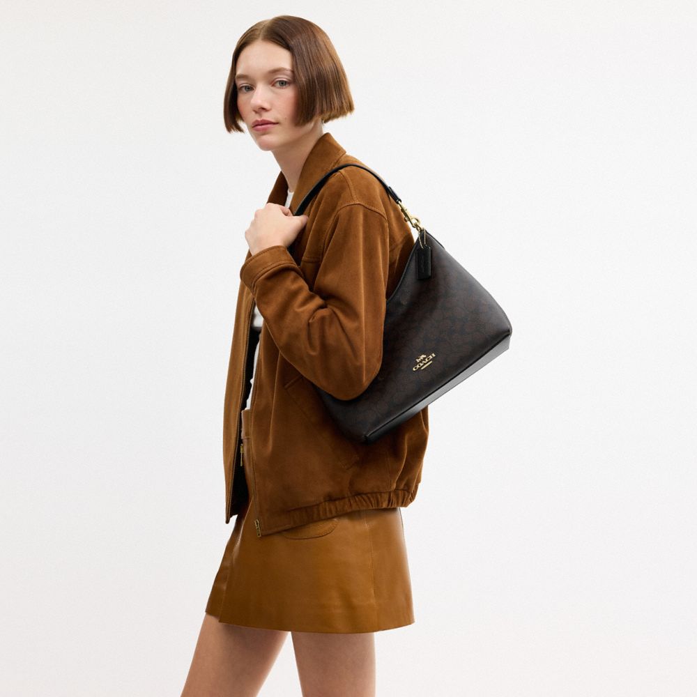 LAUREL SHOULDER BAG IN SIGNATURE CANVAS