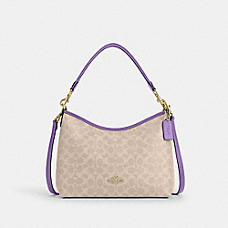 Laurel Shoulder Bag In Signature Canvas - CV975 - Im/Sand/Iris