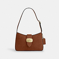 Eliza Shoulder Bag With Zipper Closure - CW009 - Gold/Sienna
