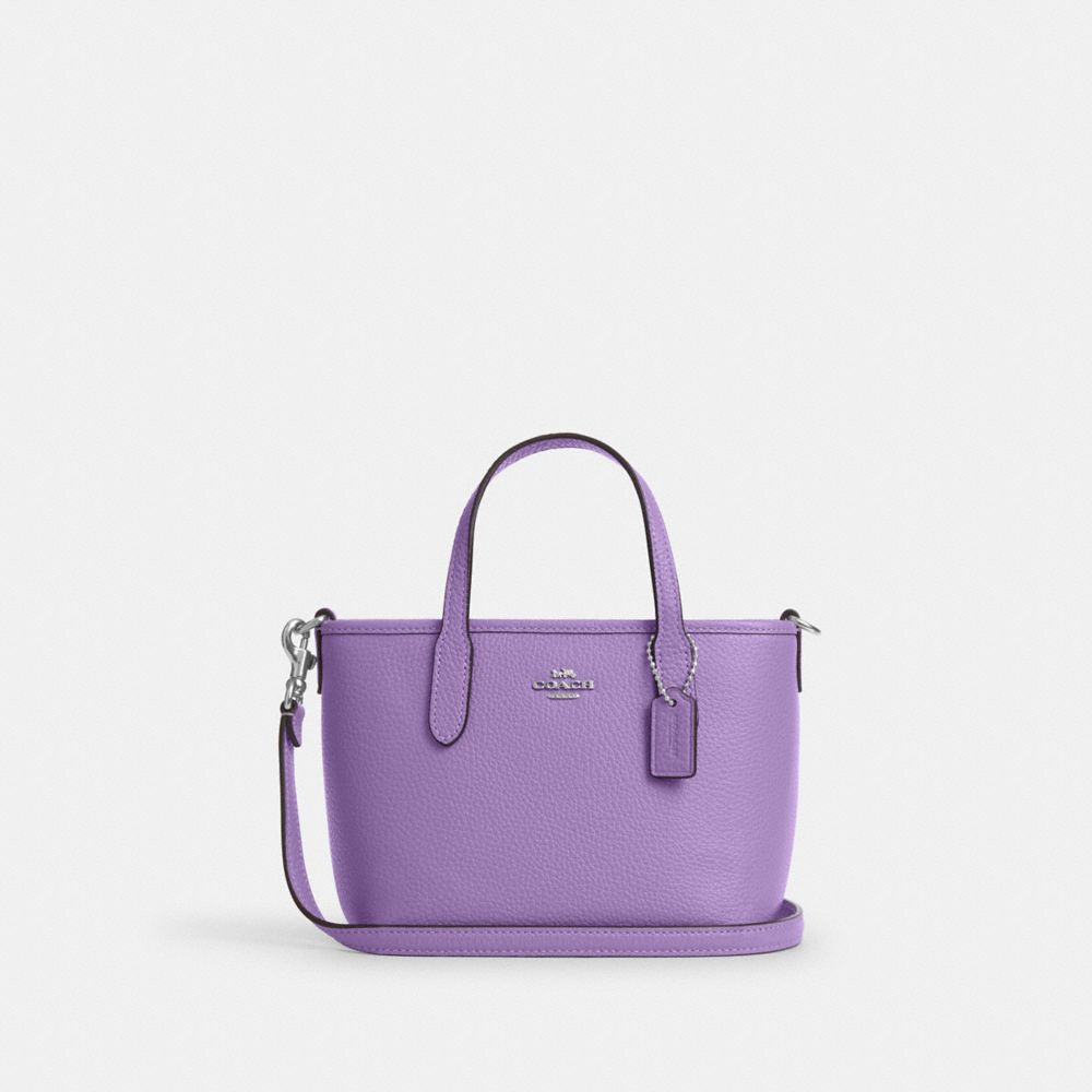 COACH CW031 City Mini Tote Bag SILVER/IRIS