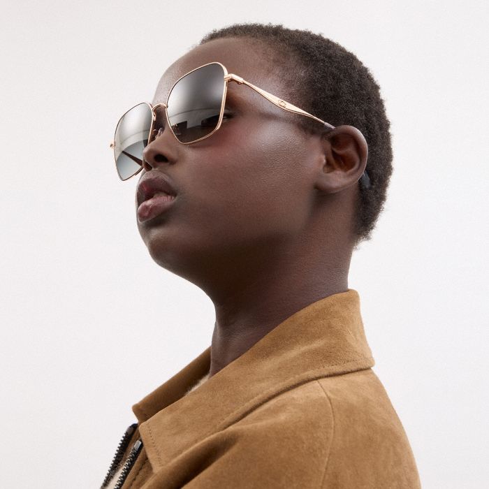 PILLOW TABBY METAL HEXAGON SUNGLASSES