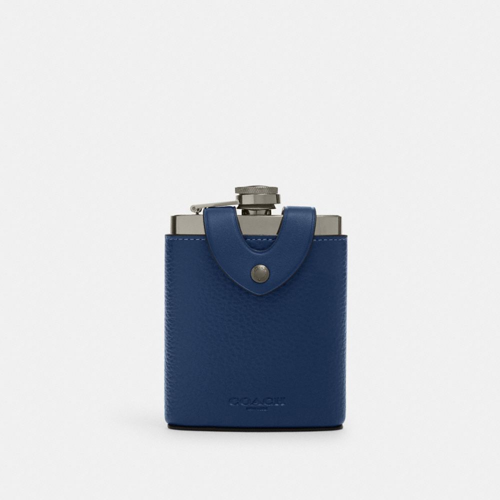 COACH CW207 Flask GUNMETAL/DEEP BLUE