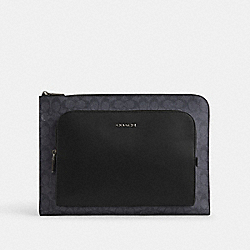 Ethan Portfolio In Signature Canvas - CW363 - Gunmetal/Charcoal/Black