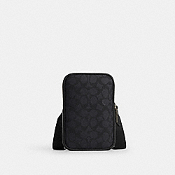 Aden Crossbody Bag In Signature Canvas - CW364 - Gunmetal/Charcoal/Black