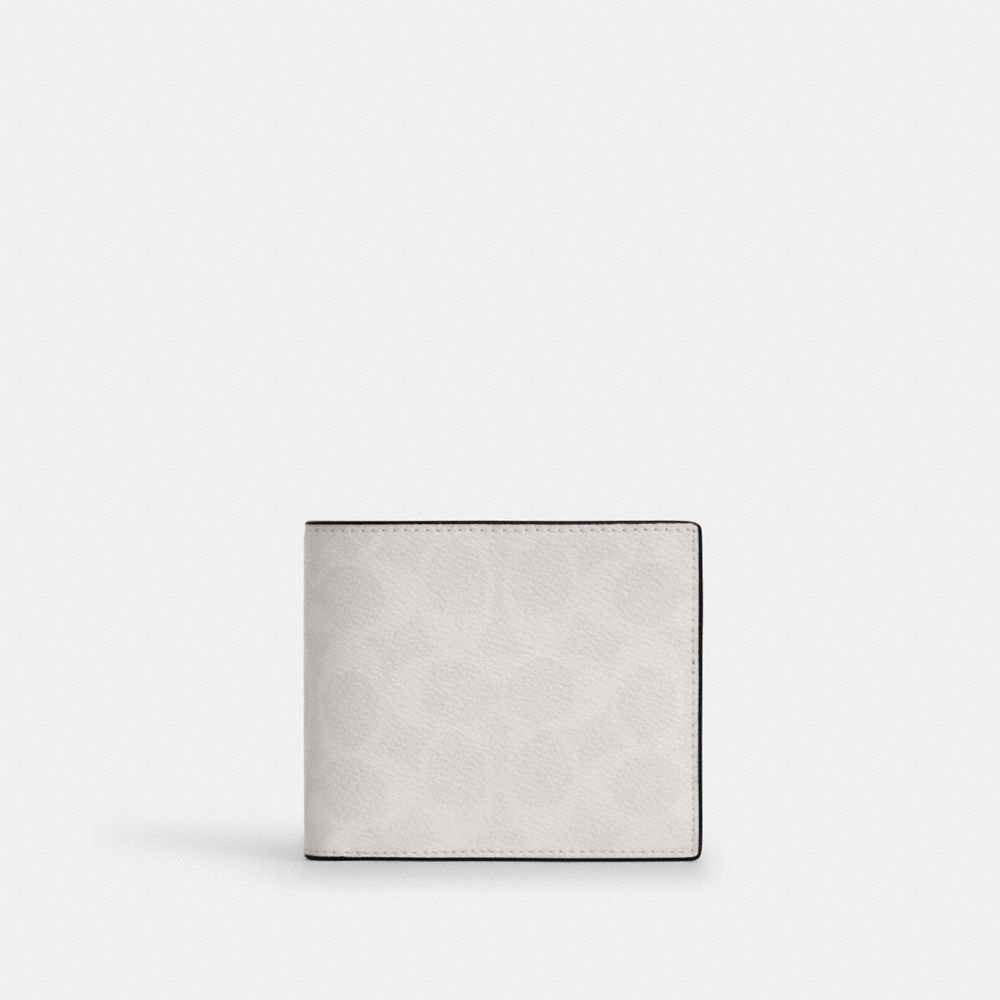 3 In 1 Wallet In Signature Canvas - CW380 - Chalk & Black
