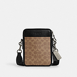 Sullivan Crossbody In Blocked Signature Canvas - CW386 - Qb/Tan/Charcoal/Black
