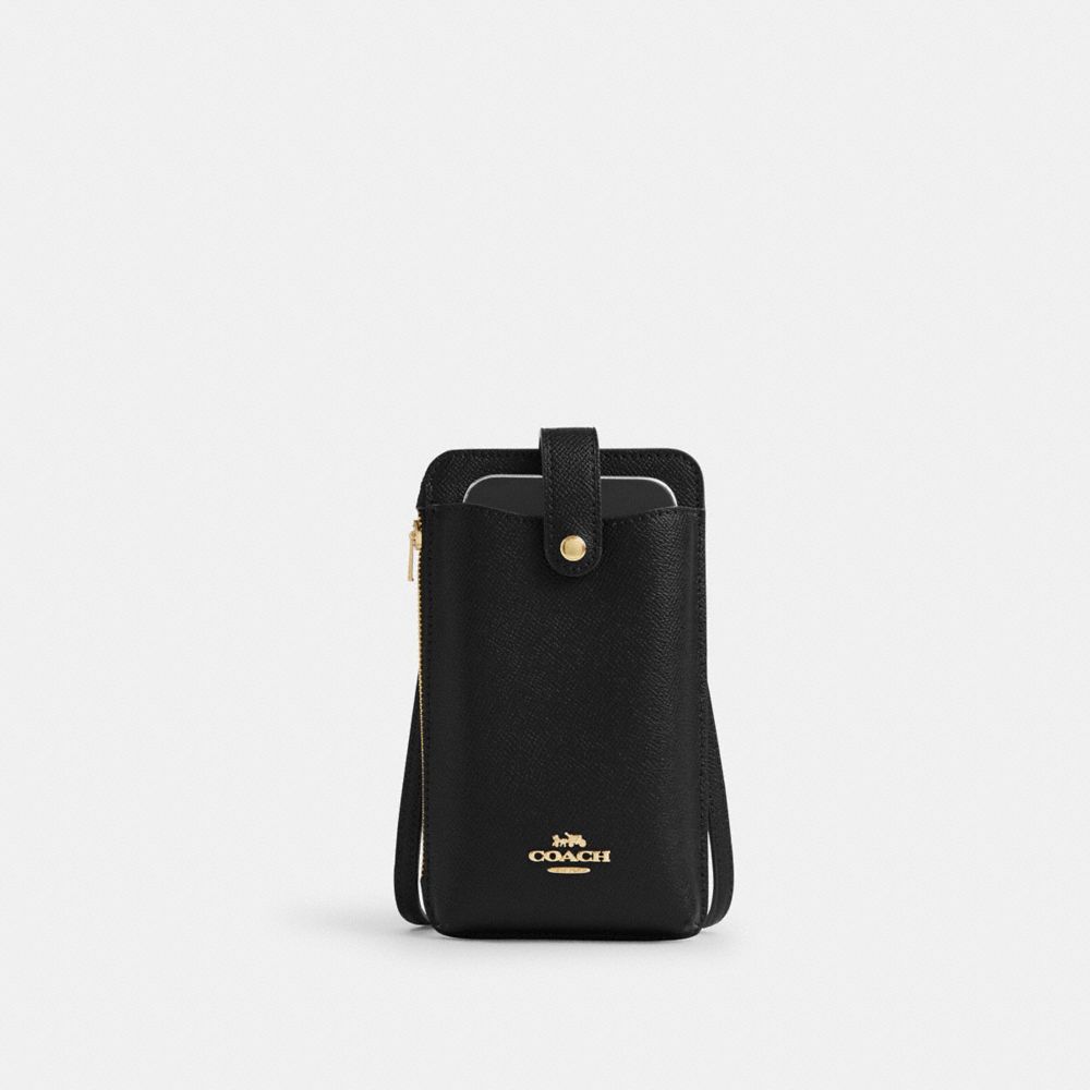 COACH CW387 Phone Crossbody Bag GOLD/BLACK