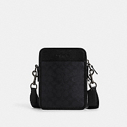Sullivan Crossbody In Signature Canvas - CW388 - Gunmetal/Charcoal/Black