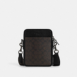 Sullivan Crossbody In Signature Canvas - CW388 - Qb/Walnut/Black