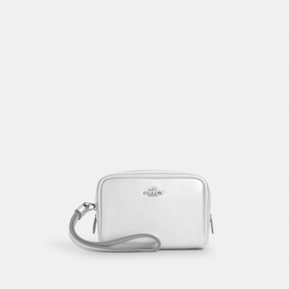 COACH CW420 Pouch Wristlet Silver/Light Silver