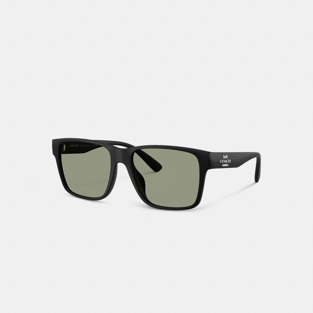 COACH CW425 Square Sunglasses Matte Black