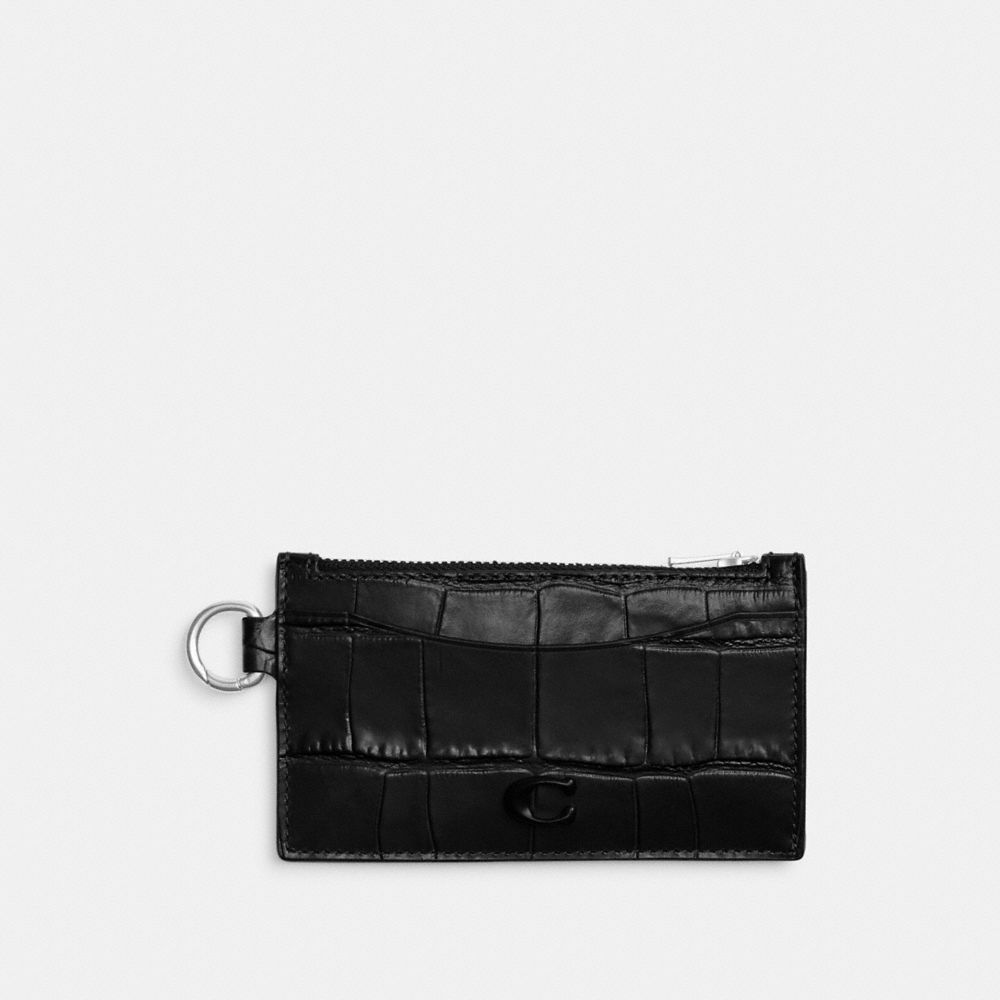 COACH CW433 Zip Card Case BLACK