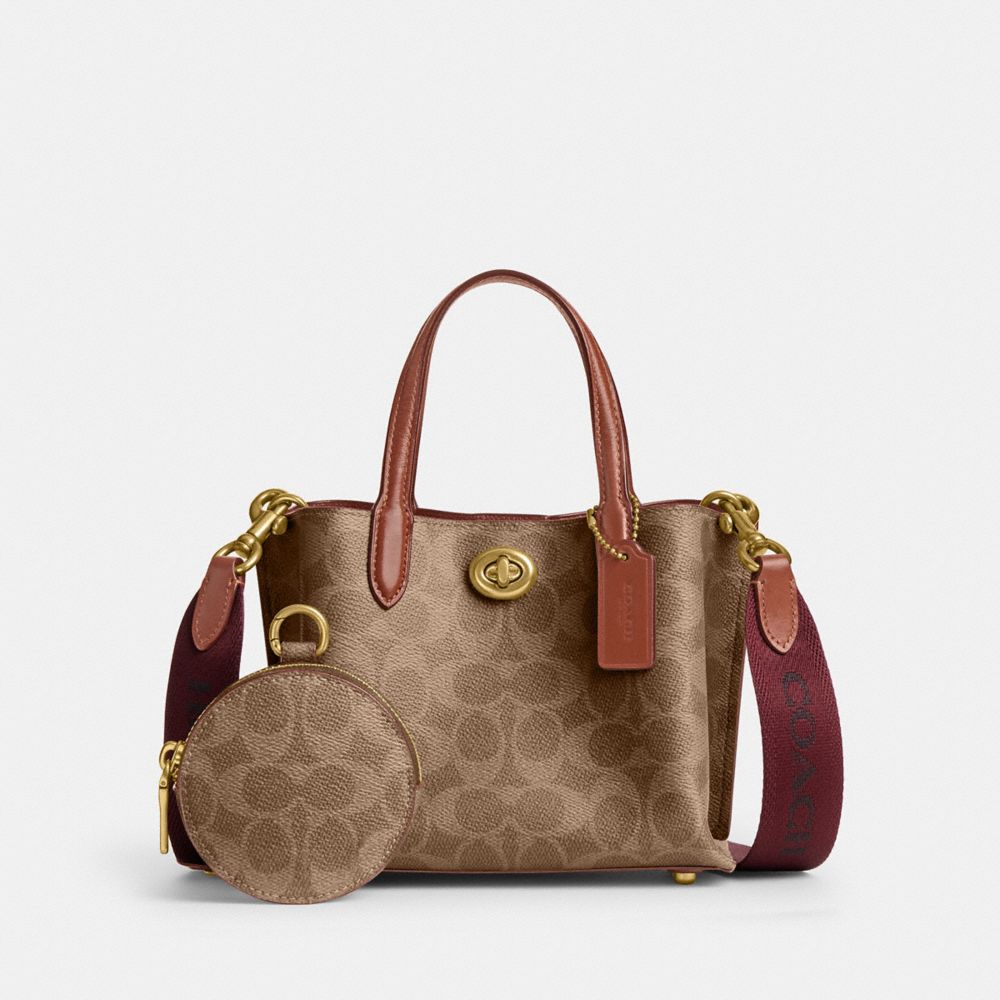 COACH&reg;,Willow Tote Bag 18 In Signature Canvas,,Front View