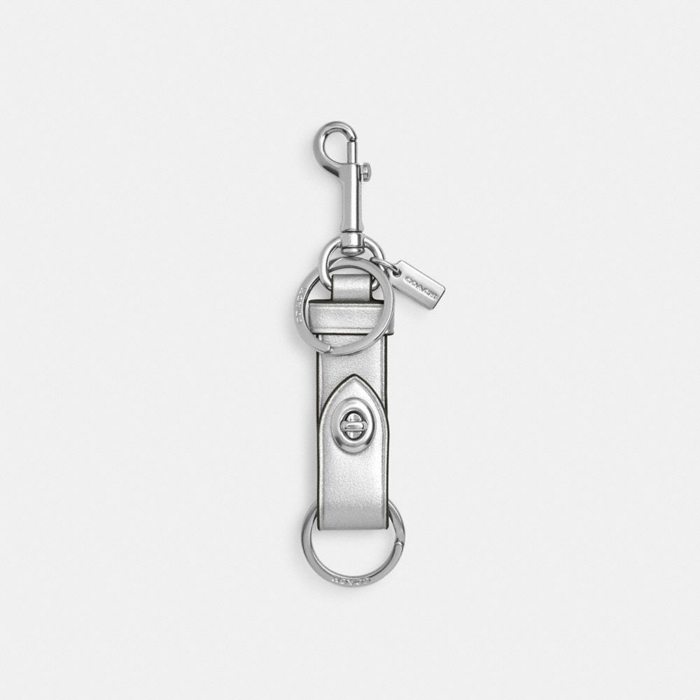 COACH CW562 Trigger Snap Bag Charm SILVER/LIGHT SILVER