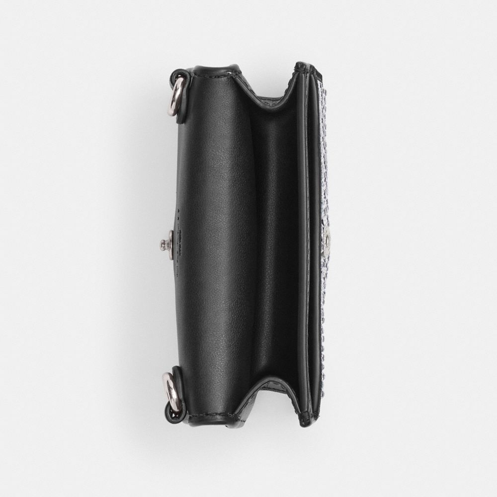 基本款半翻蓋式水晶裝飾卡夾