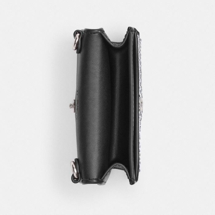 基本款半翻蓋式水晶裝飾卡夾