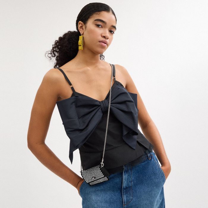 基本款半翻蓋式水晶裝飾卡夾