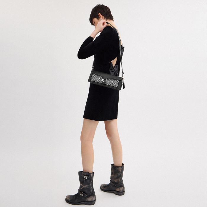 TABBY 28 水晶裝飾單肩手袋