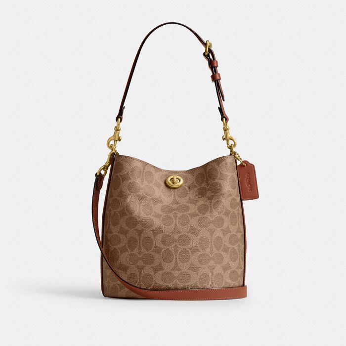 WILLOW SOFT BUCKET BAG 19 IN SIGNATURE CANVAS