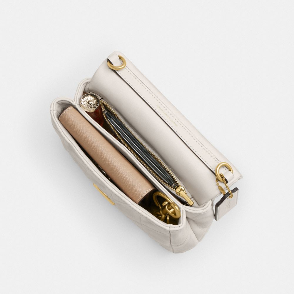 TIMES SQUARE TABBY SHOULDER BAG 17 WITH QUILTING-B4/CHALK