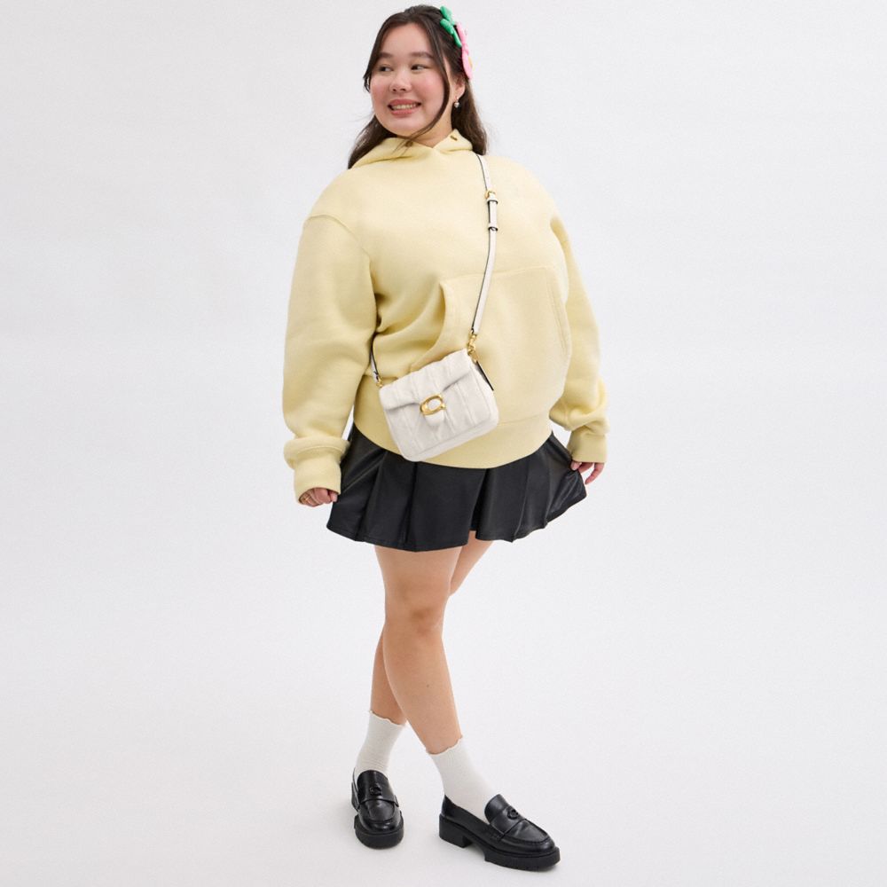 TIMES SQUARE TABBY SHOULDER BAG 17 WITH QUILTING-B4/CHALK