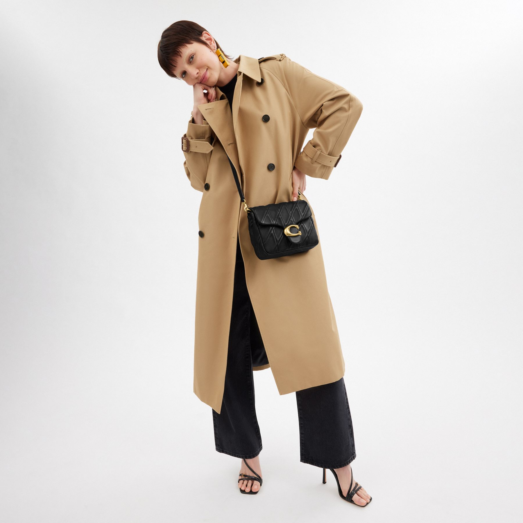 TIMES SQUARE TABBY 絎縫單肩手袋| COACH 官方網站Official page