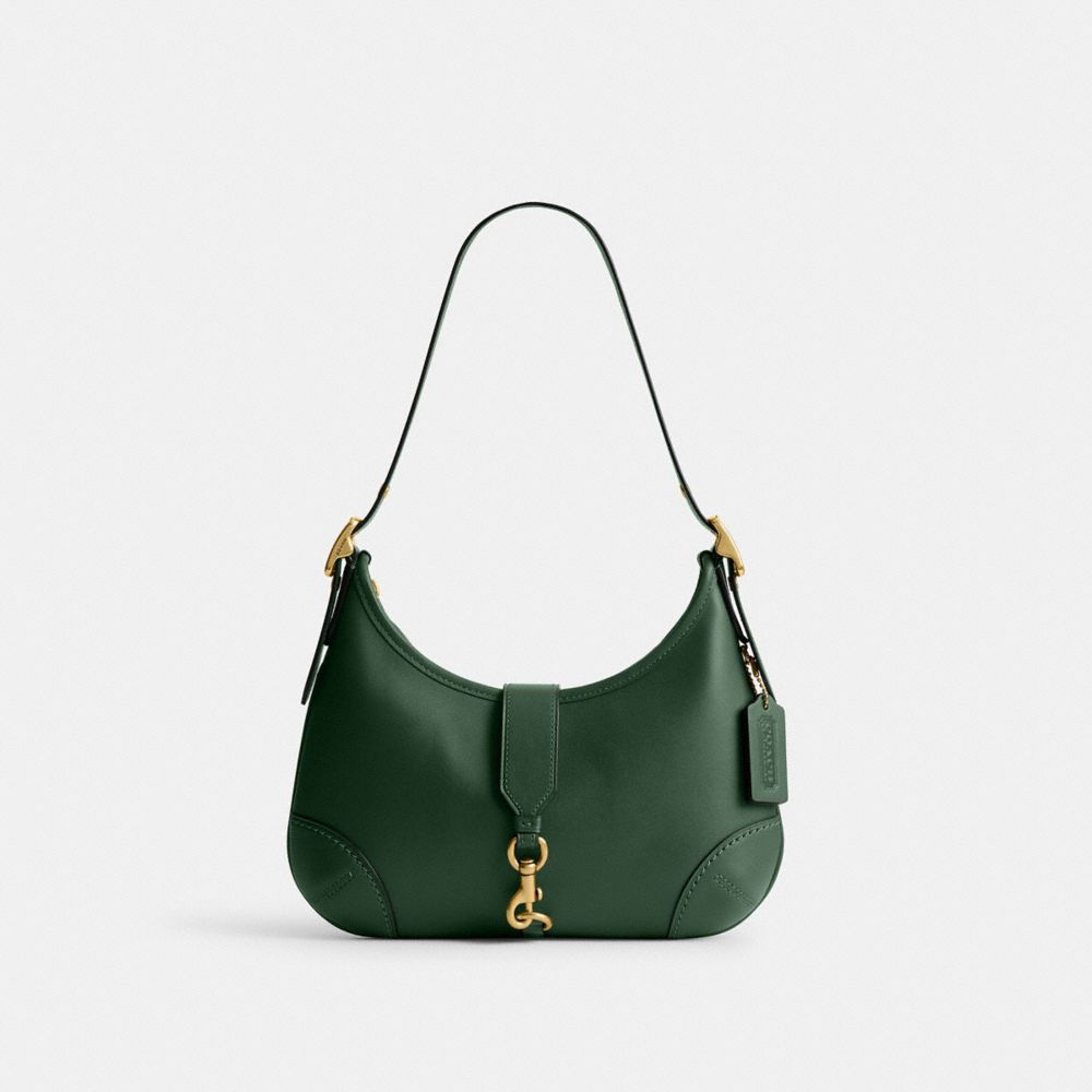 COACH CW642 Hamptons Hobo Bag BRASS/HUNTER GREEN