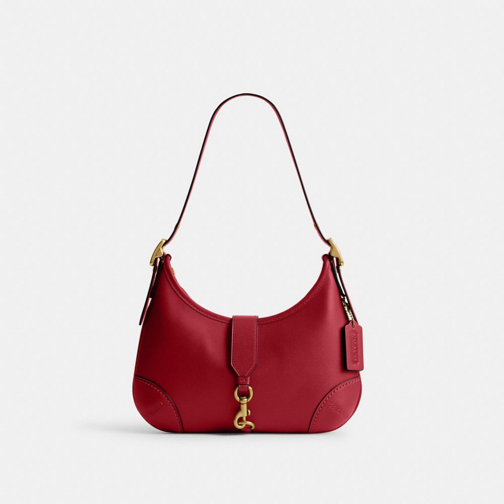 COACH CW642 Hamptons Hobo Bag BRASS/RUBY