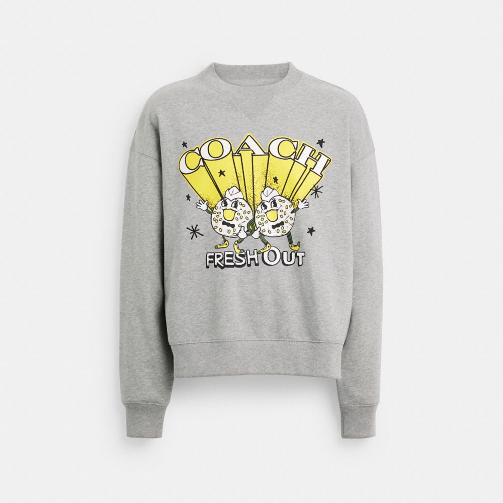 COACH&reg;,Bagel Crewneck Sweatshirt,,Front View