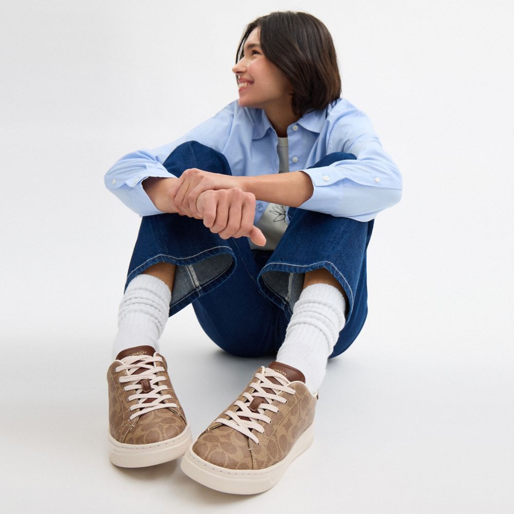 HIGH LINE SNEAKER IN SIGNATURE CANVAS