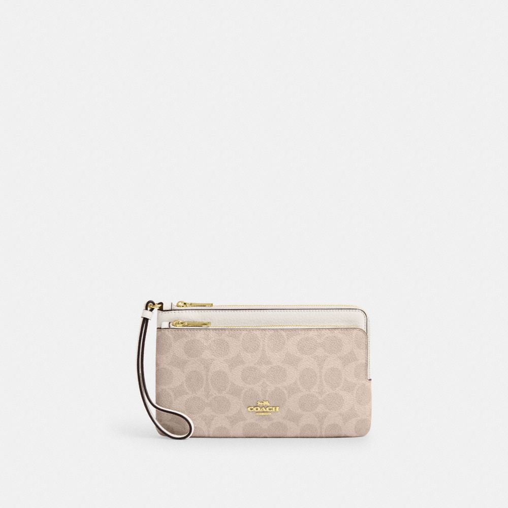【COACH】ダブル ジップ ウォレット/Sand/Chalk Amazon | [COACH] [コーチ] 財布 レディース 2つ折り 折財布