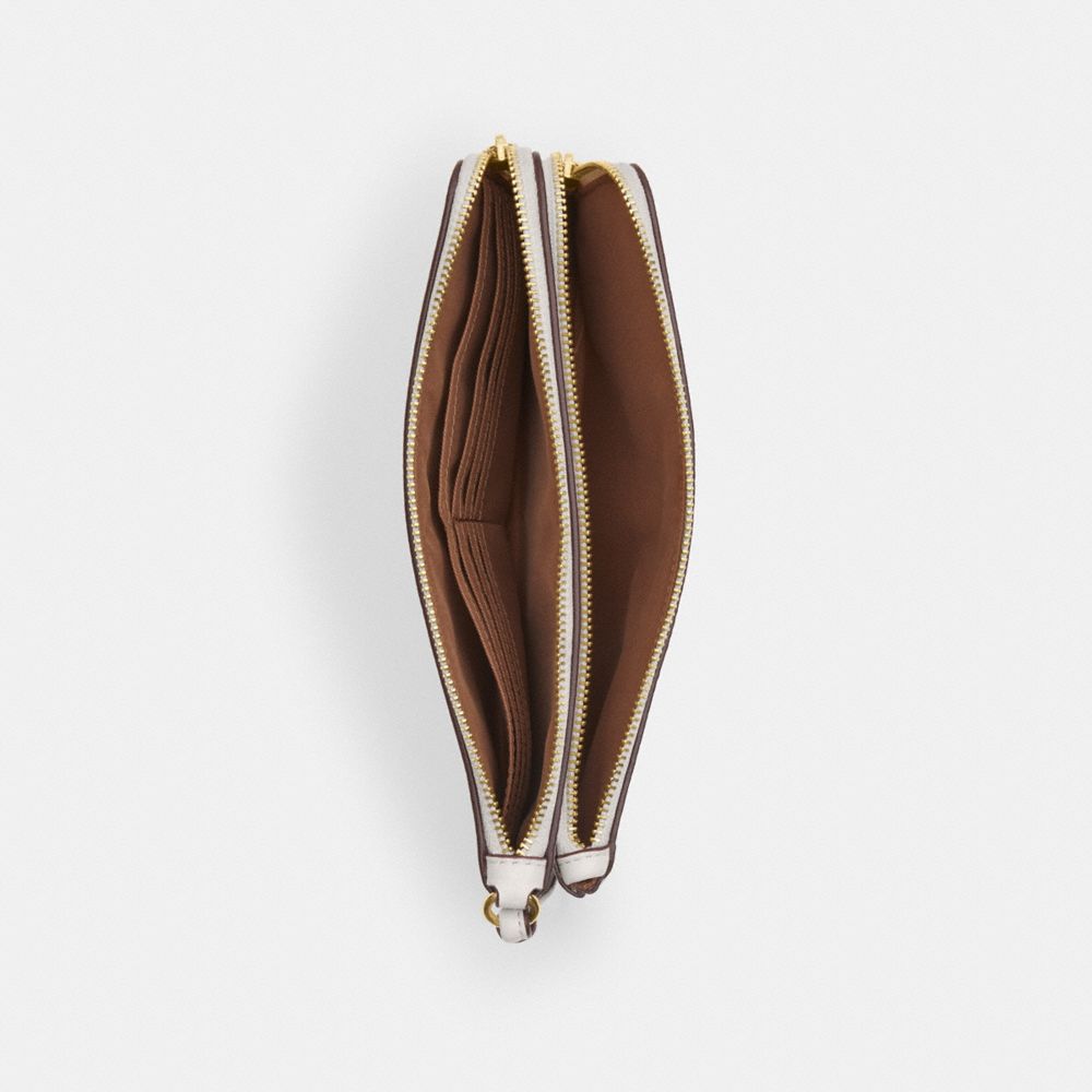 DOUBLE ZIP WALLET IN SIGNATURE CANVAS