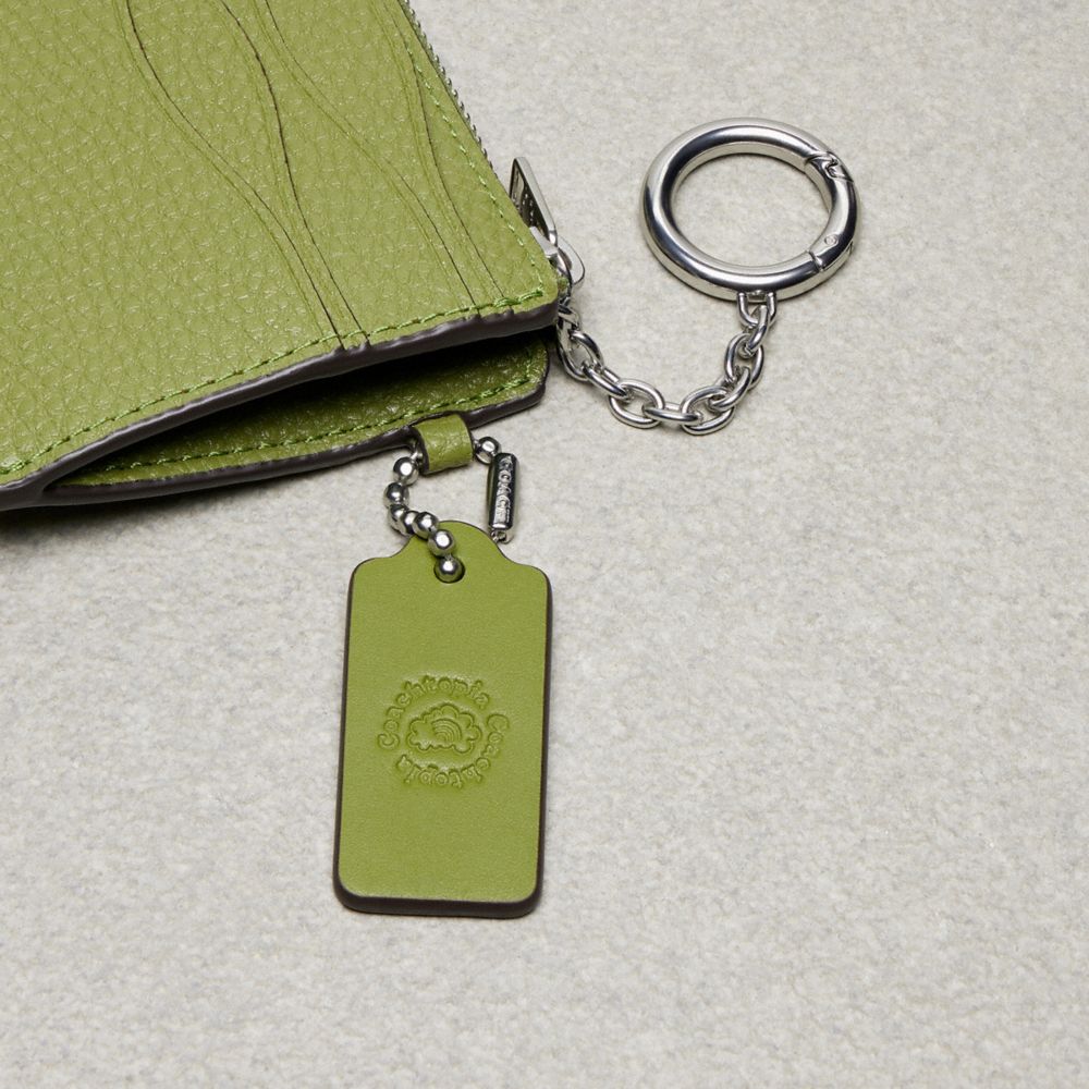 Wavy Zip Card Case With Key Ring
