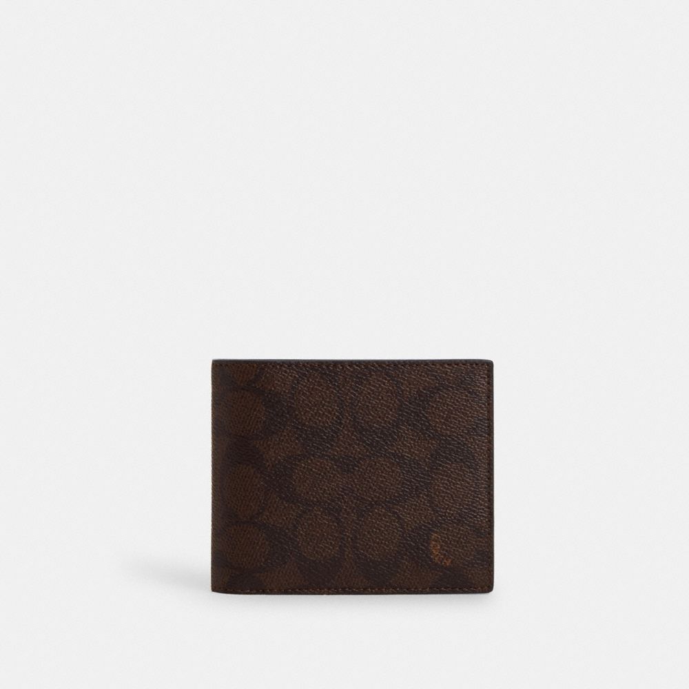 COACH CX209 3 In 1 Wallet In Signature Canvas MAHOGANY MULTI
