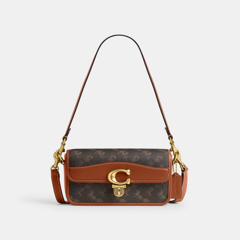 STUDIO BAGUETTE BAG WITH HORSE AND CARRIAGE PRINT