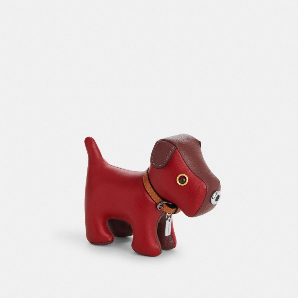 COACH CX536 Dog Paperweight GUNMETAL/RED MULTI