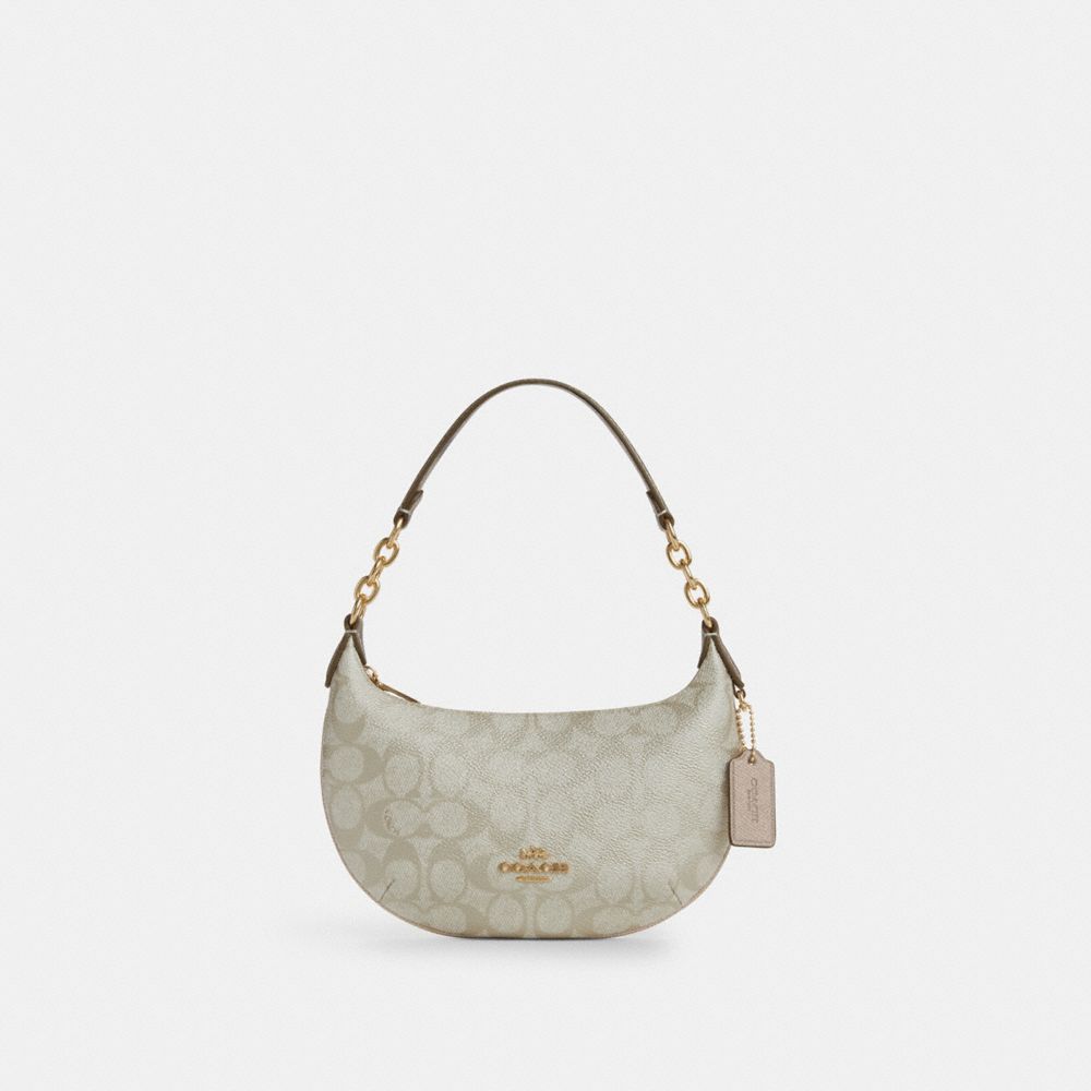 COACH CX607 Mini Payton Bag In Signature Canvas GOLD/CHAMPAGNE MULTI
