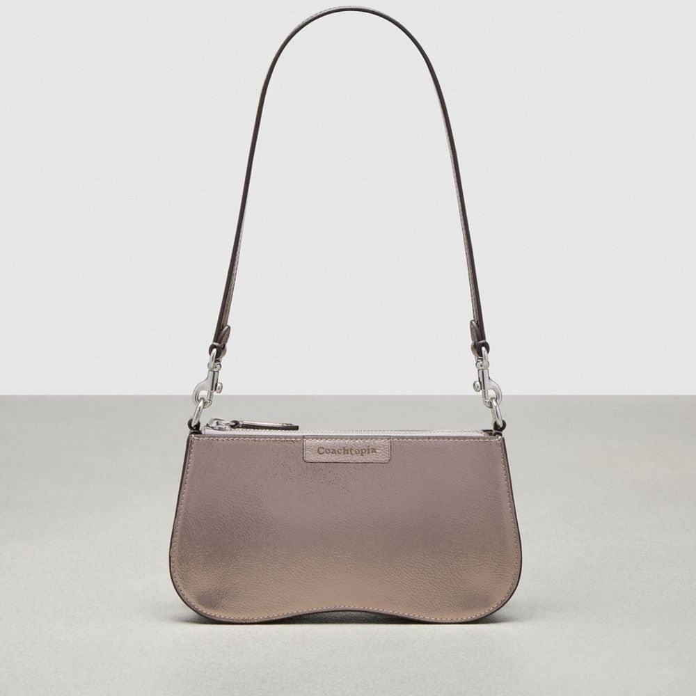 Wavy Baguette Bag In Metallic Coachtopia Leather - CX683 - Gunmetal Metallic