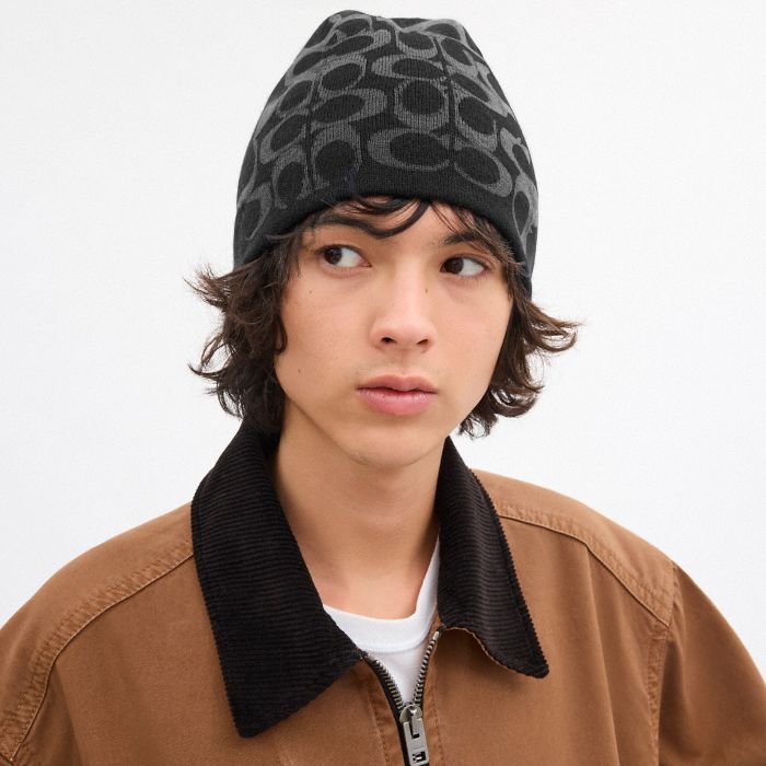 REVERSIBLE SIGNATURE BEANIE