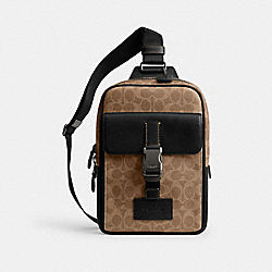 Track Pack In Signature Canvas - CX880 - Qb/Tan/Black