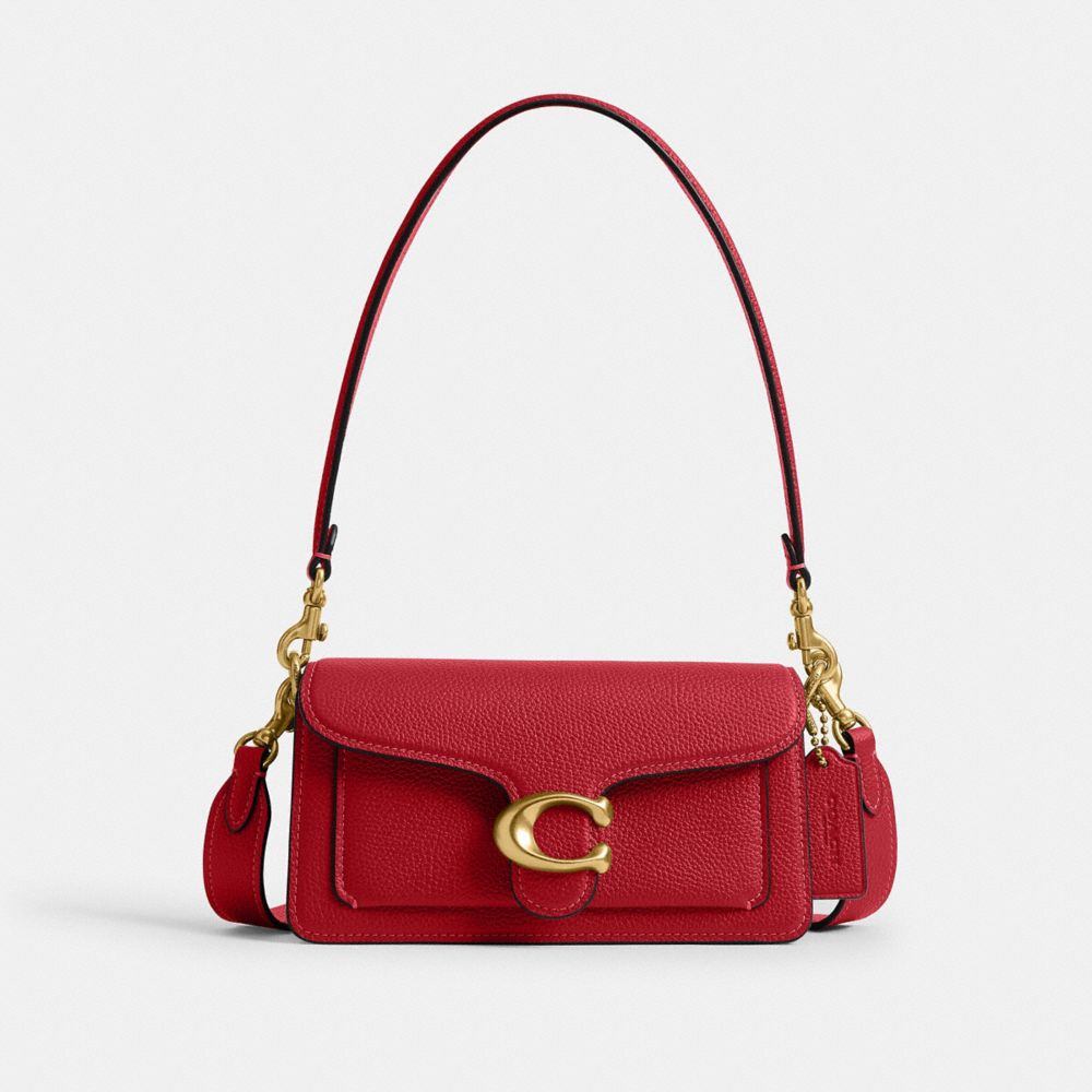 COACH®,Tabby Shoulder Bag 20,Leather,Shoulder Bag,Logo,Embossed,Metal,Day Party,,Front View