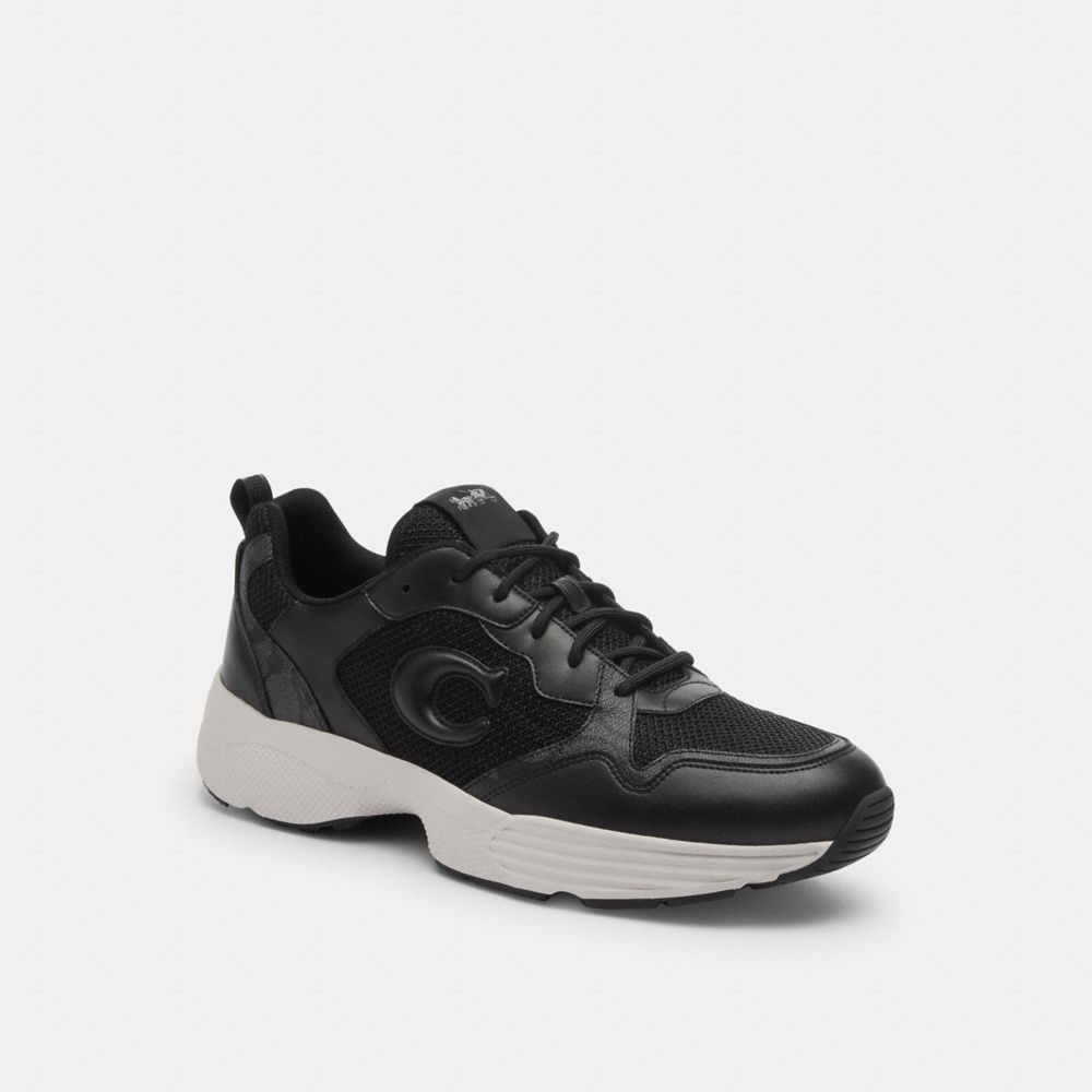 COACH CY250 Strider Sneaker In Signature Canvas Black