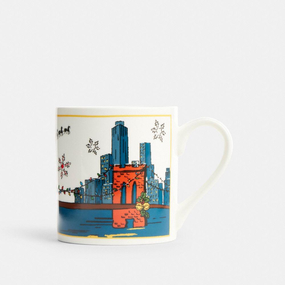 節慶風格布魯克林大橋馬克杯