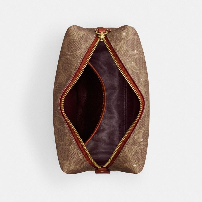 節慶風格 REXY 恐龍與雪人經典 SIGNATURE 帆布基本款化妝包