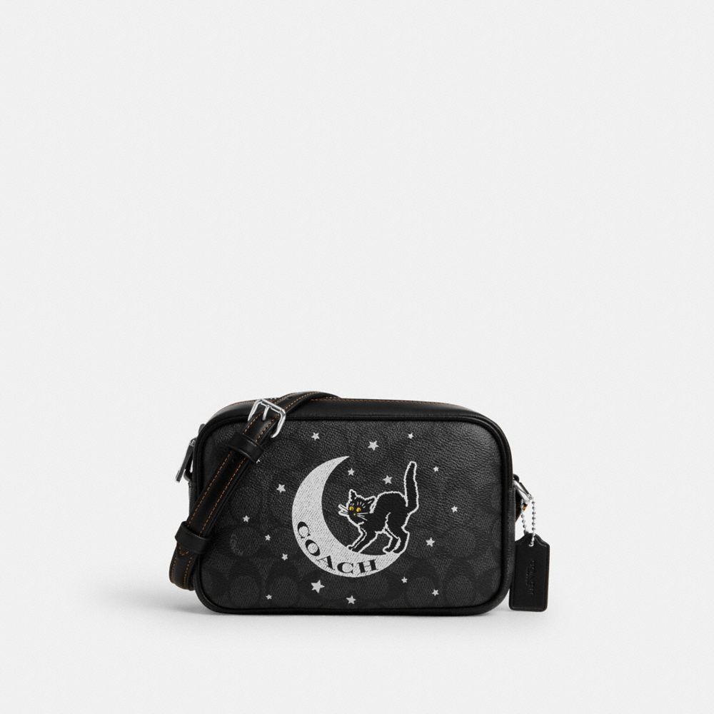 COACH CY349 Mini Jamie Camera Bag In Signature Canvas With Halloween Graphic SILVER/CHARCOAL/BLACK MULTI