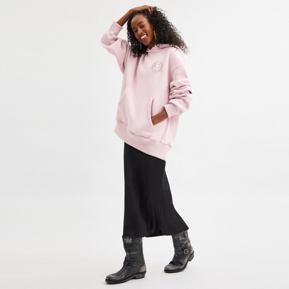 OVERSIZED SIGNATURE CREST HOODIE IN ORGANIC COTTON