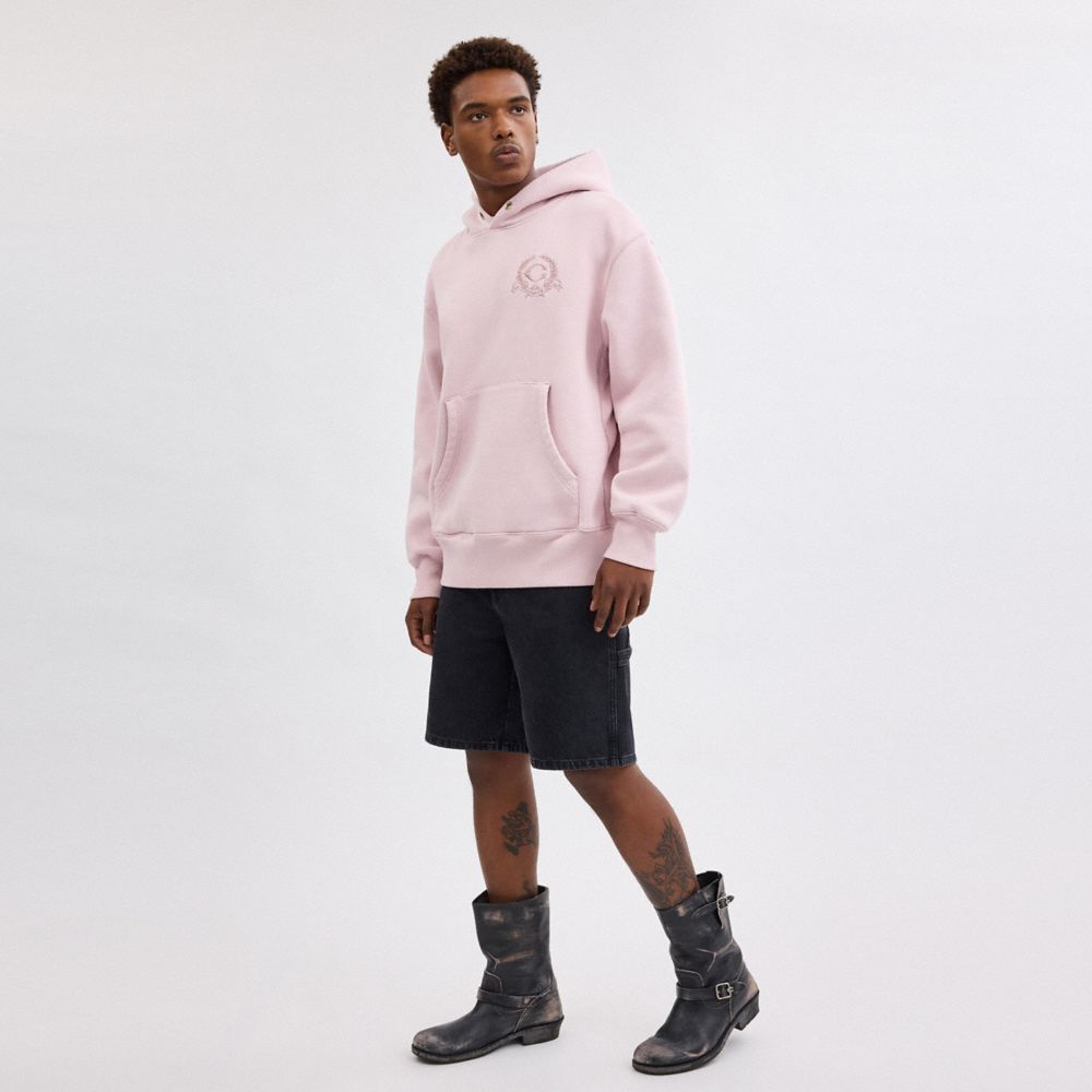 OVERSIZED SIGNATURE CREST HOODIE IN ORGANIC COTTON