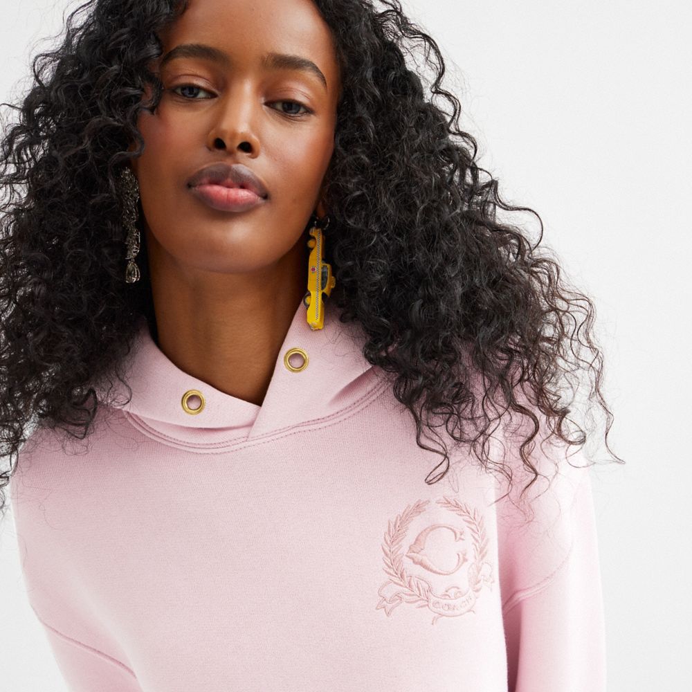 OVERSIZED SIGNATURE CREST HOODIE IN ORGANIC COTTON