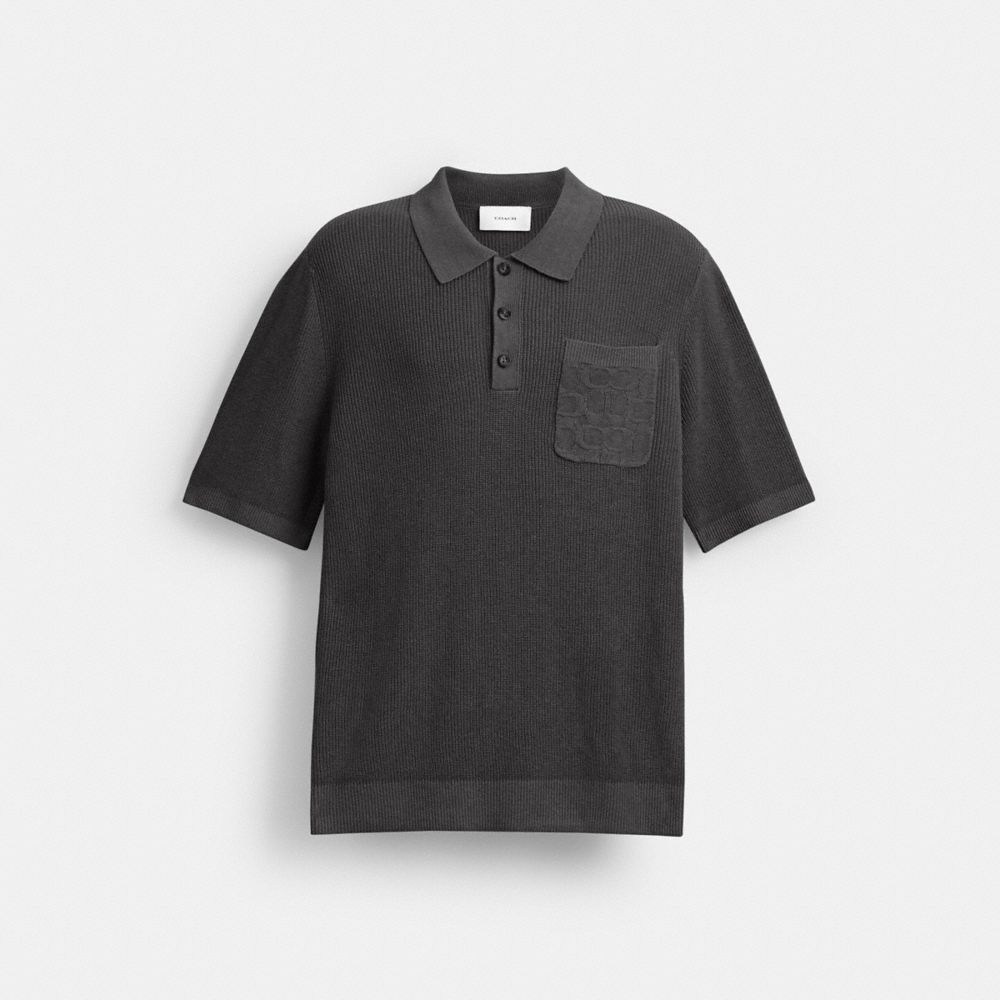 Knit Polo - CY571 - Washed Black